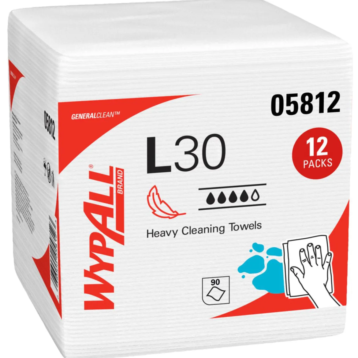KC WypAll® L30 White Disposable Wipes (#05812) - Case of 1080