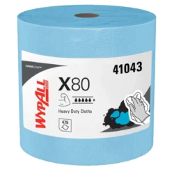 KC WypAll® X80 Blue Disposable Towels on a Roll (#41043) - Case of 475