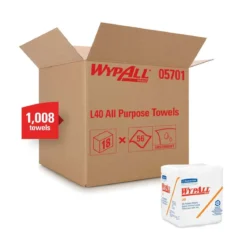 KC WypAll® XL40 White Disposable Wipes in a Box (#05701) - Case of 1008