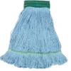 Kelsan Blue Cotton, Rayon & Synthetic Blend Wet Mop w/ 1.25" Headband (Size: Medium | Looped Ends)