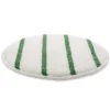 Kelsan 17" White Carpet Scrubbing Bonnet w/ Green Agitation Stripes