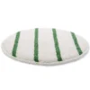 Kelsan 13" White Carpet Scrub Bonnet w/ Green Agitation Strips