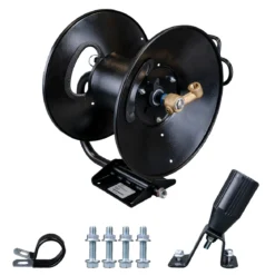 Legacy Steel Fixed Base Hose Reel for 3/8” x 100’ Pressure Washer Hoses