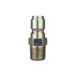 3/8" Legacy Zinc-Plated Steel Male Quick Connect Plug Coupler w/ Male Pipe Thread (MPT)