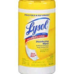 Lysol® Lemon & Lime Blossom Scent Disinfecting Wipes (7" x 8" | 80 Wipe Canisters) - Case of 6
