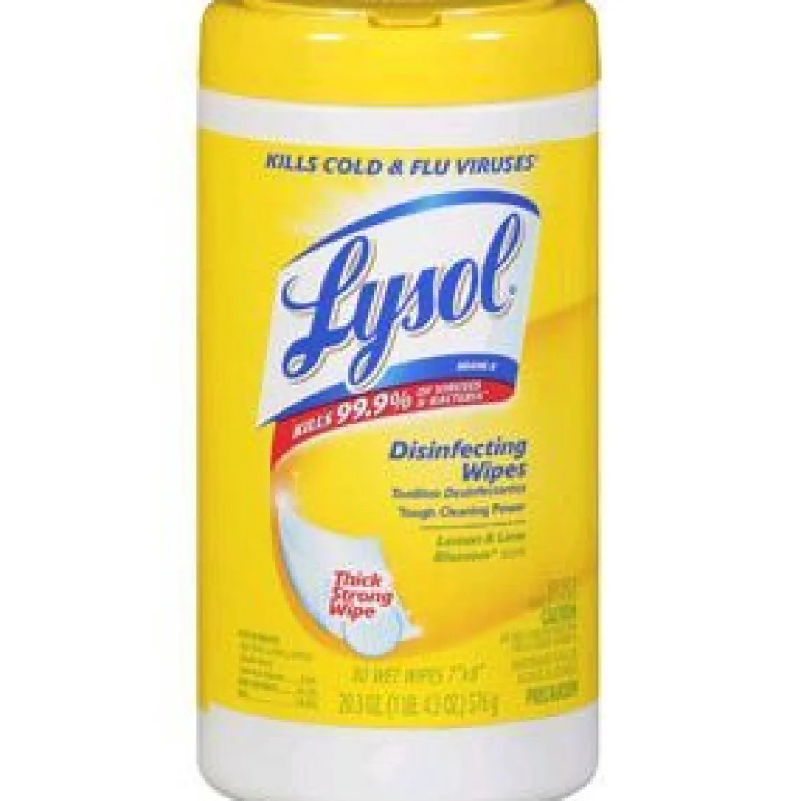 Lysol® Lemon & Lime Blossom Scent Disinfecting Wipes (7" x 8" | 80 Wipe Canisters) - Case of 6