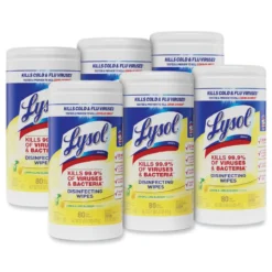 Lysol® Lemon & Lime Blossom Scent Disinfecting Wipes (7" x 8" | 80 Wipe Canisters) - Case of 6