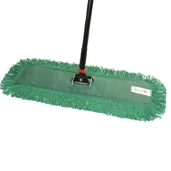 24" MaxiDust™ Cotton Looped End Green Dry Dust Mop Floor Kits (Includes 4 Mops, Frames & Handles)