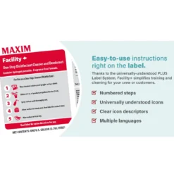 Maxim® Facility+™ One-Step Disinfectant Cleaner & Deodorant (32 oz, 64 oz & 1 Gallon Options)