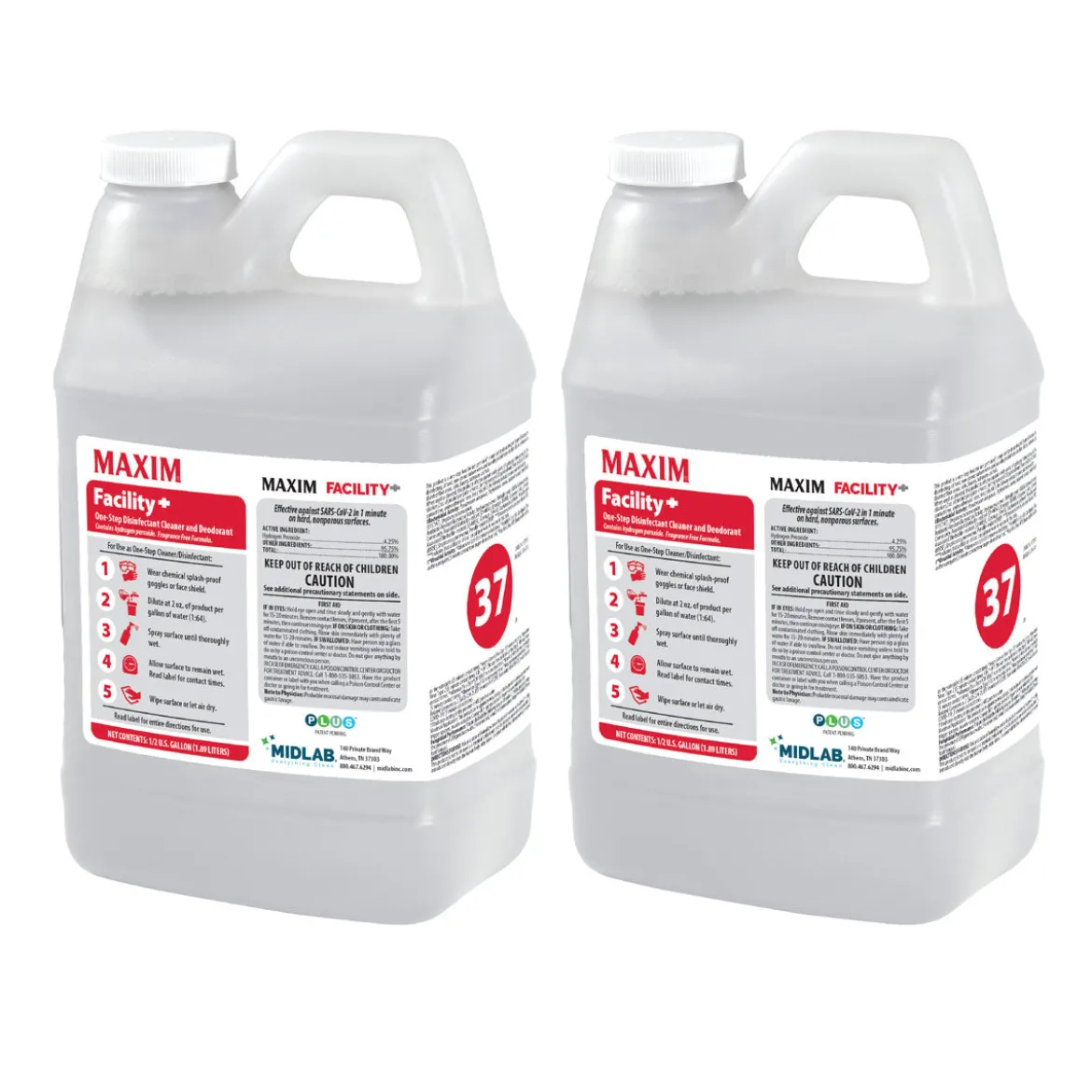 Maxim® Facility+™ One-Step Disinfectant Cleaner & Deodorant (32 oz, 64 oz & 1 Gallon Options)