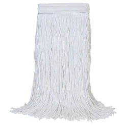 MaxiRayon™ Rayon & Synthetic Blend White Choice Wet Mops w/ 1.25" Narrow Band (Size: Medium | #20) - Cut End