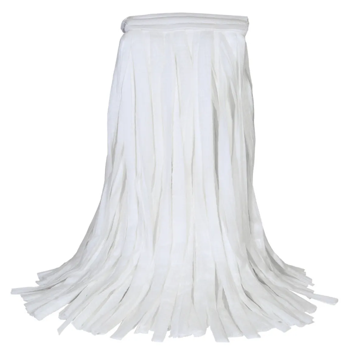 MaxiSorb™ Rayon & Polyester White #32 Non-Woven Lint Free Mops w/ 1" Narrow Band (Size: Large |Cut Ends) - Case of 12