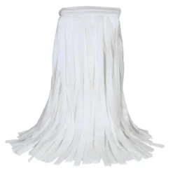MaxiSorb™ Rayon & Polyester #16 White Non-Woven Lint Free Mops w/ 1" Narrow Band (Size: Small | Cut Ends) - Case of 12