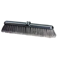 Milwaukee Dustless 24" Gray Flagged Styrene Plastic Bristle Push Broom for Polished Floors