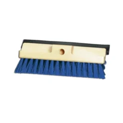 Milwaukee Dustless 10" Heavy Duty Deck Scrub Brush w/ Stiff Blue Bristles & Squeegee - Case of 12