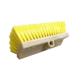 Milwaukee Dustless 10" Multi-Level Yellow Polypropylene Deck & Wall Scrub Brush - Case of 12