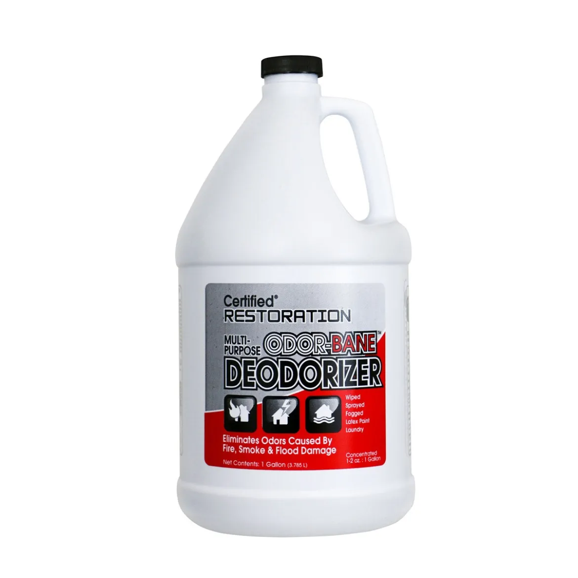 Nilodor® Multi-Purpose Odor-Bane™ Deodorizer for Fire, Smoke & Flood Damage Restoration (1 Gallon Bottles) – Case of 4