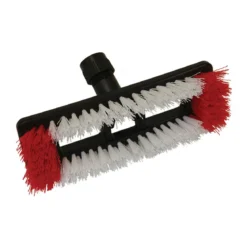 O'Cedar® 10" Red & White Deck Scrub Brush w/ Swivel Joint - Case of 12
