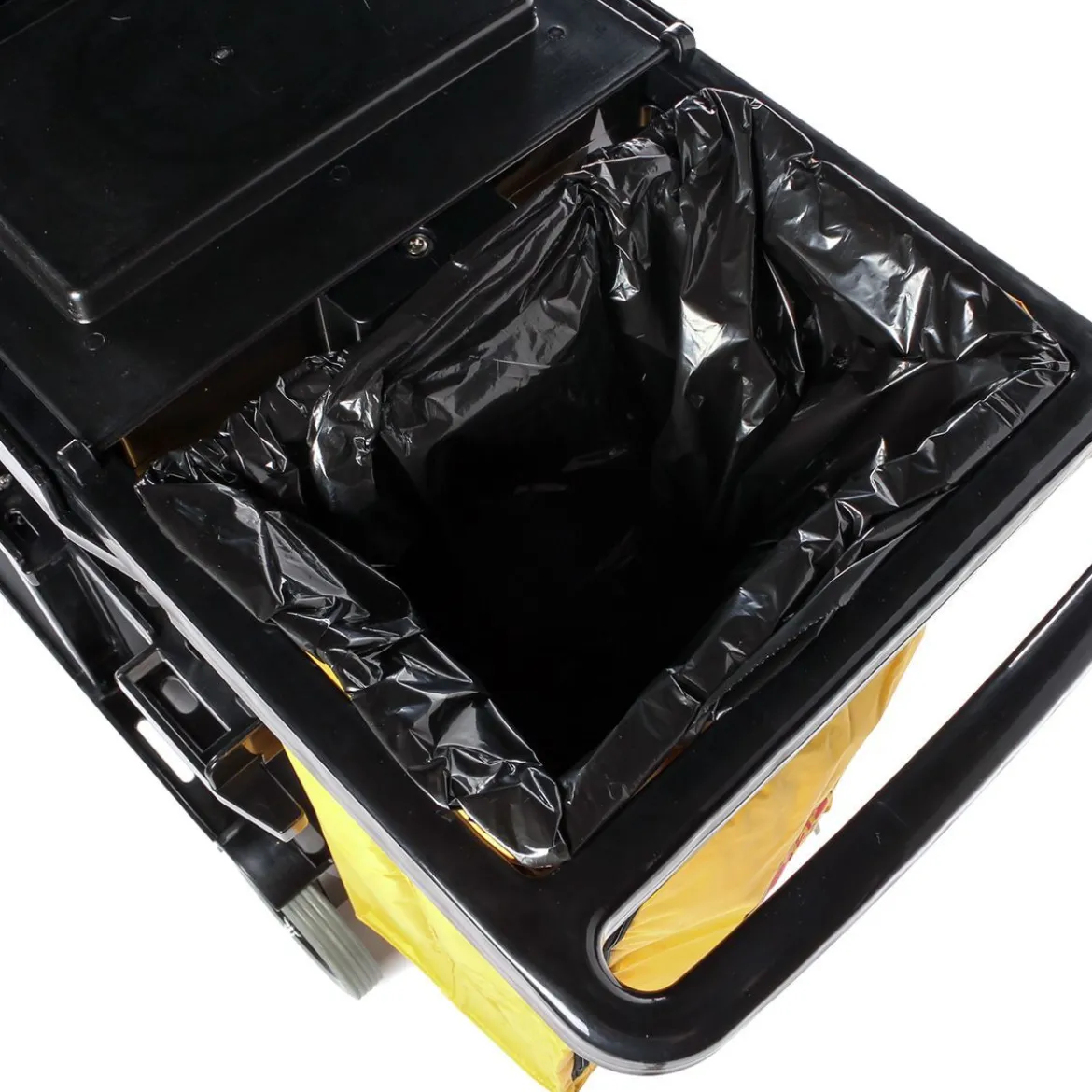 O'Cedar® 3 Shelf Janitor Cleaning Cart (#96980) - Black
