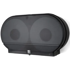 Palmer Fixture Twin 9" Jumbo Roll Toilet Paper Dispenser (Black)