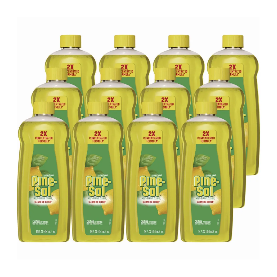 Pine-Sol® Lemon Fresh Concentrated Multi-Surface Cleaner (14 oz Bottles) - Case of 12