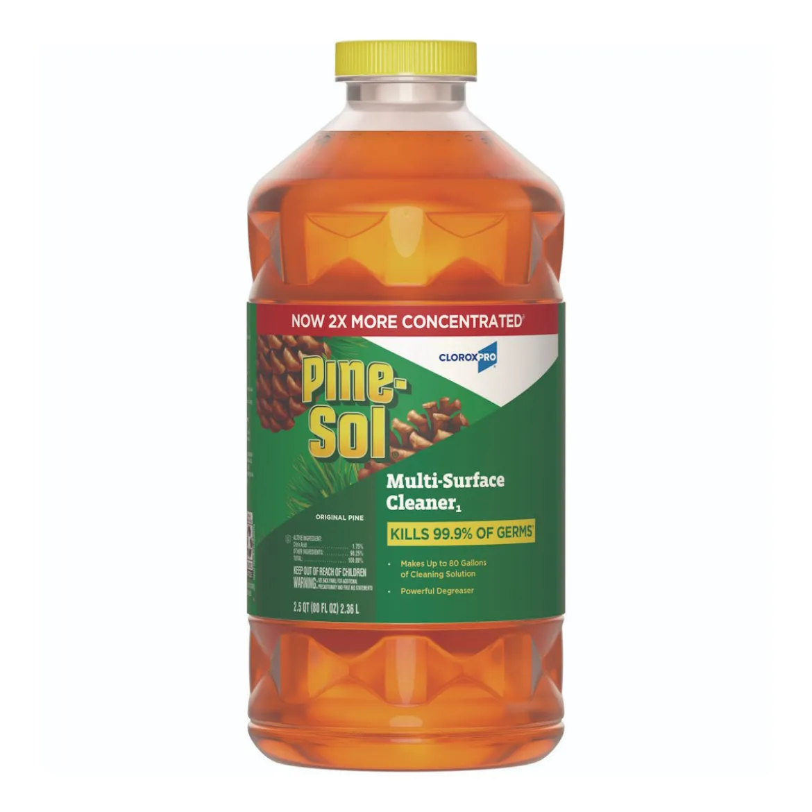Pine-Sol® Original Pine Scent Concentrated Multi-Surface Cleaner (80 oz Bottles) - Case of 3
