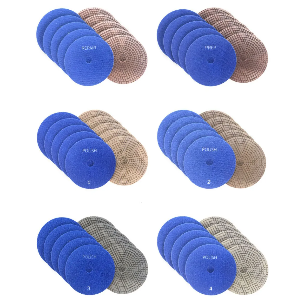 Pioneer Eclipse 5" PowerPolish™ Decorative Floor Polishing Discs - Kit of 10 Discs of the Same Grit