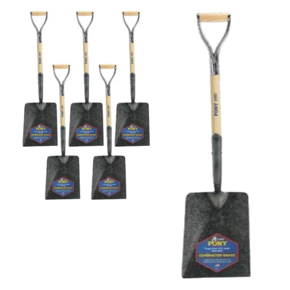 Pony D-grip Flat Shovel - Case of 6