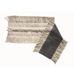 36" Pretreated Natural Cotton Disposable Cut End Dust Mops - Case of 12