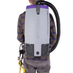 ProTeamĀ® Super Coach Pro 10 HEPA Filtered Backpack Vacuum w/ Button Lock Wand & 4-Piece Tool Kit