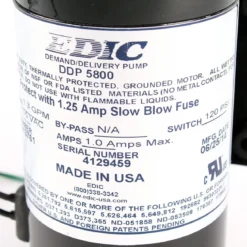 100 PSI Aquatec On-Demand Pump (#G13761) for EDIC Carpet Extractors