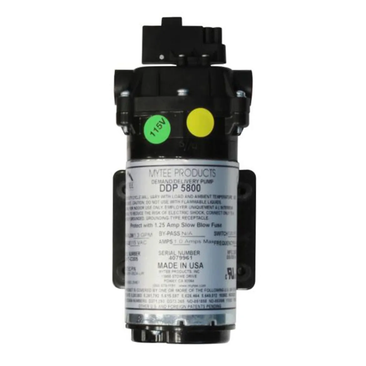 120 PSI Demand Delivery Pump (#C305) for Mytee Carpet Extractors