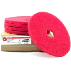 10" Red Floor Scrubbing Pads - Case of 5