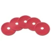 18" Red Light Duty Floor Scrubbing Pads - Case of 5