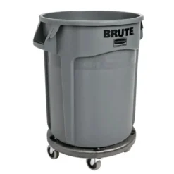 Rubbermaid Black Trash Can Dolly w/ Casters for Brute 20 - 55 Gallon Trash Containers