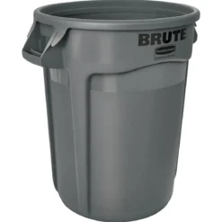 Rubbermaid® Brute® 32 Gallon Gray Round Vented Trash Can