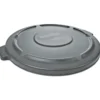 Rubbermaid® Brute Round Gray Trash Can Lids for 55 Gallon Containers - Case of 3