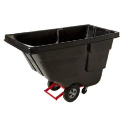 Rubbermaid® 1/2 Cubic Yard Tilt Truck for Laundry & Trash (300 lb. Capacity) - Black