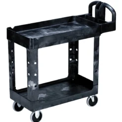 RubbermaidĀ® Heavy Duty 2-Shelf Service Utility Cart (#4500-88)