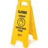 Rubbermaid® 4-Language 'Closed' Mutli-Purpose Floor Sign - Case of 6