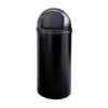 Rubbermaid® Marshal® 15 Gallon Round Trash Can (#FG816088BLA) - Black
