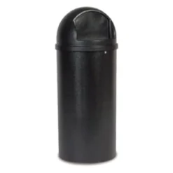 Rubbermaid® Marshal® 25 Gallon Round Top Trash Container (#FG817088BLA) - Black