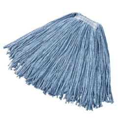 Rubbermaid® 20 oz Dura Pro Cotton, Rayon & Synthetic Blend Blue Wet Mop w/ 1" Headband (Size: Medium | Cut Ends)