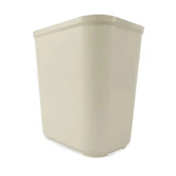 Rubbermaid® 28 Quart Fire Resistant Beige Wastebasket