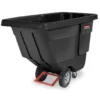 Rubbermaid® Rotomolded 1 Cubic Yard (850 lb Capacity) Utility Duty Tilt Truck Cart - Black