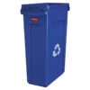 Rubbermaid® Slim Jim® 23 Gallon Vented Recycling Bin (FG354007BLUE) - Blue