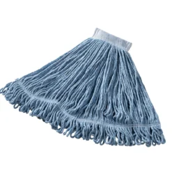 Rubbermaid® Super Stitch® Cotton & Synthetic Blend Blue Wet Mop w/ 5" Headband (Size: Large | Looped Ends)