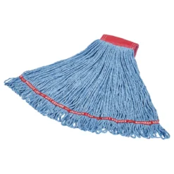 Rubbermaid® Swinger Loop® Cotton & Synthetic Blend Blue Wet Mop w/ 5" Headband (Size: Large | Looped Ends)