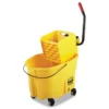 Rubbermaid® WaveBrake® Yellow Side Press Mop Bucket & Wringer - 35 Quart