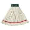Rubbermaid® Web Foot® Cotton & Synthetic Blend Shrinkless® White Wet Mop w/ 5" Headband (Size: Medium | Looped Ends) - Case of 6